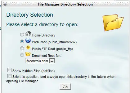 Cpanel Files editor